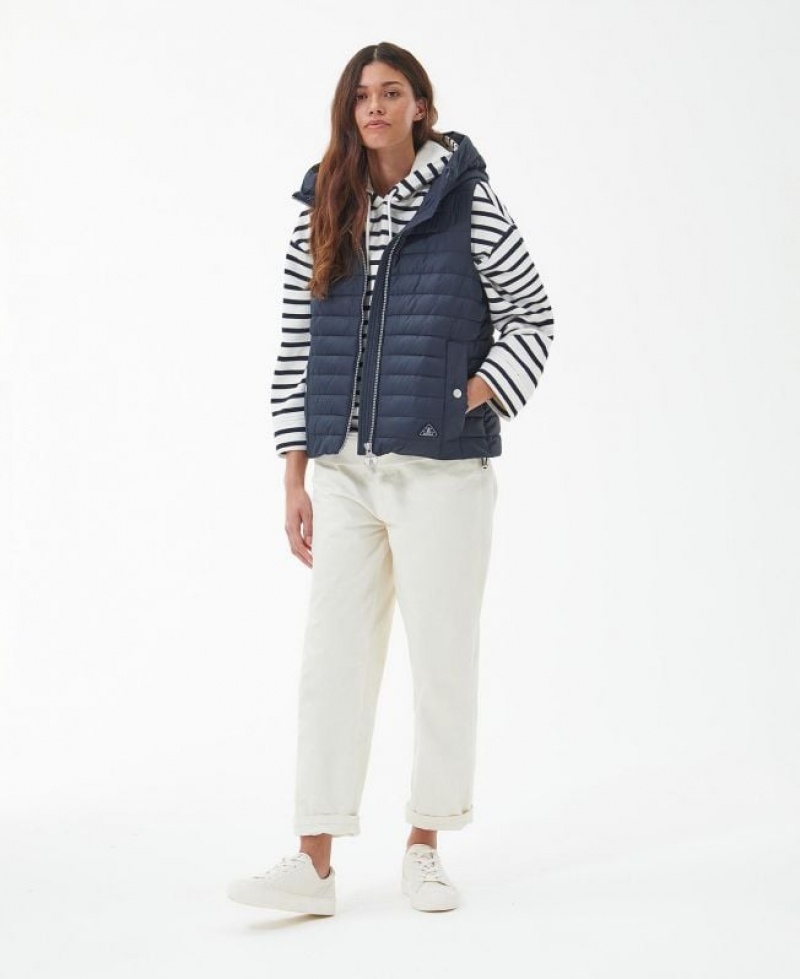 Navy Women Barbour Oxeye Vest | US-3048UEQXR