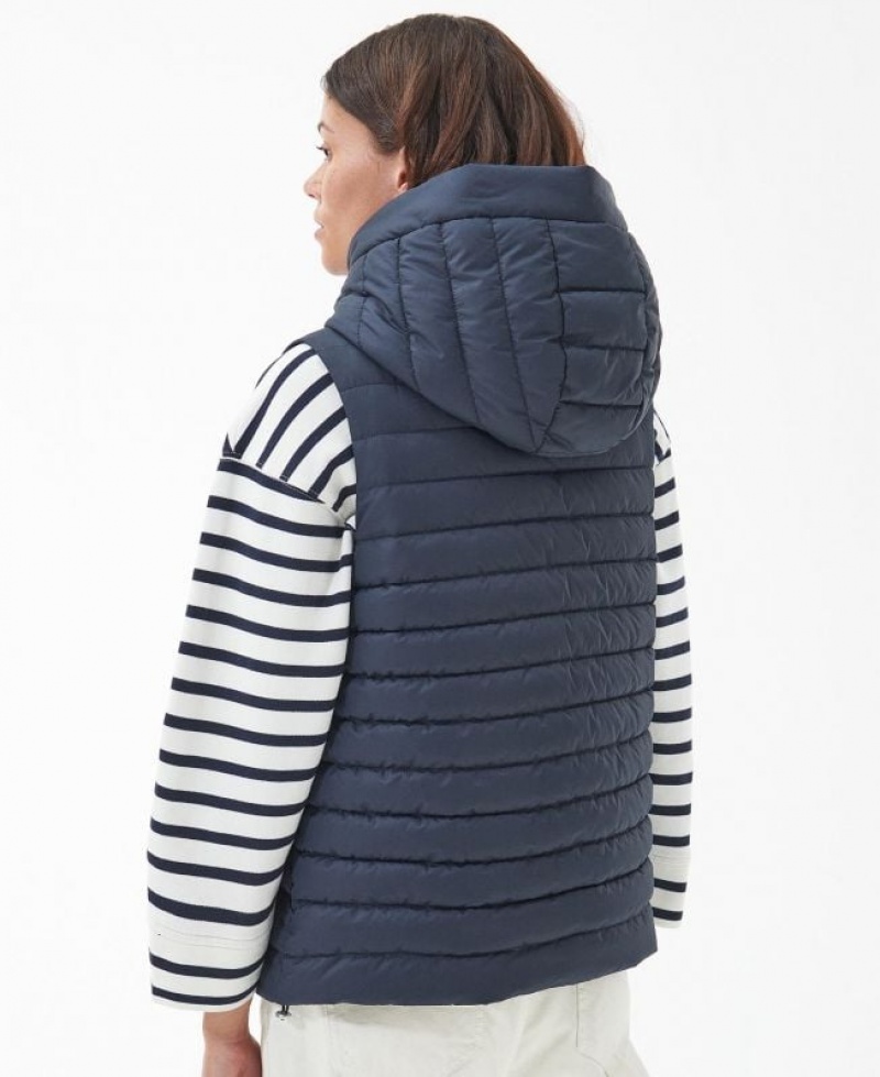 Navy Women Barbour Oxeye Vest | US-3048UEQXR