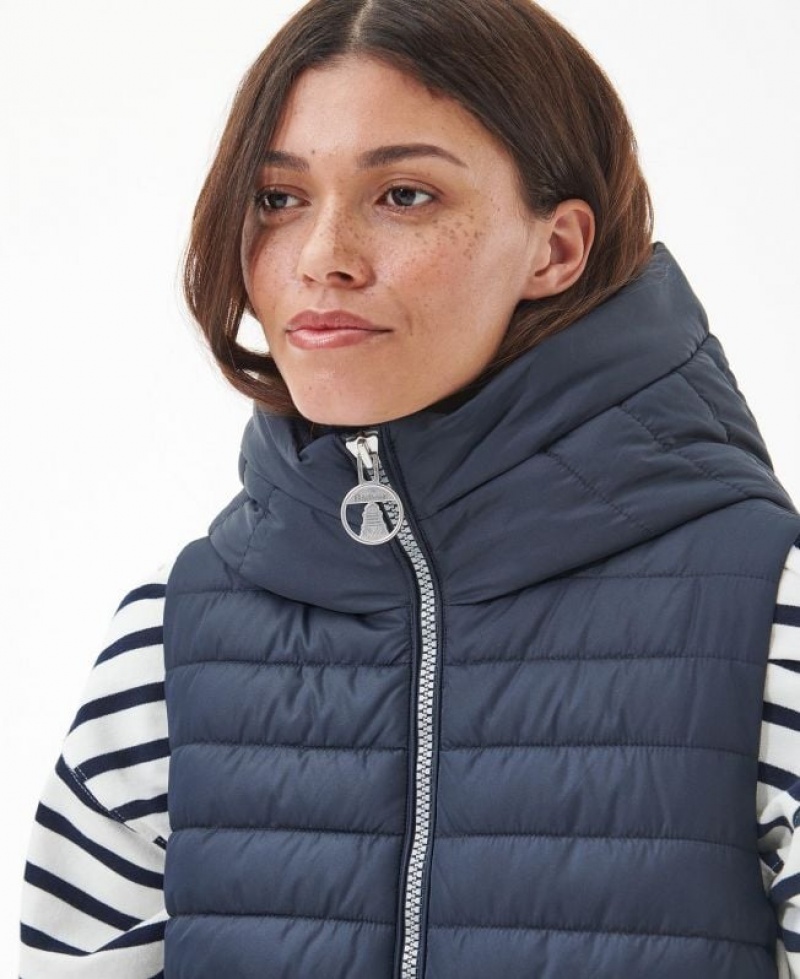 Navy Women Barbour Oxeye Vest | US-3048UEQXR