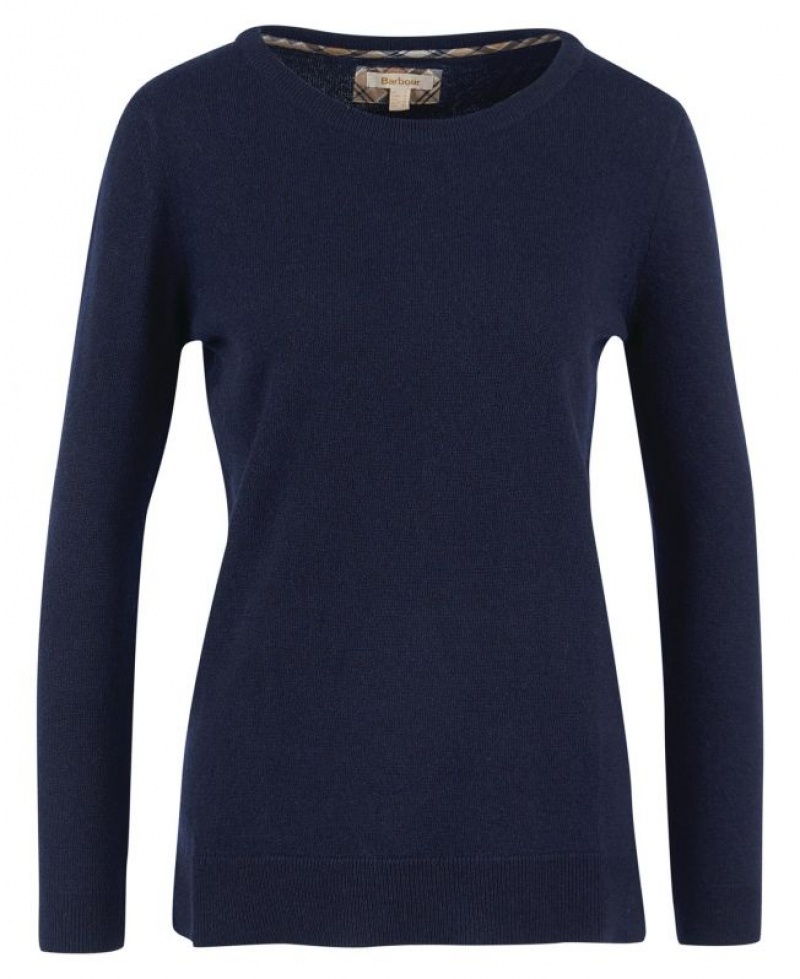 Navy Women Barbour Pendle Knitted Sweater | US-1053LYIJU