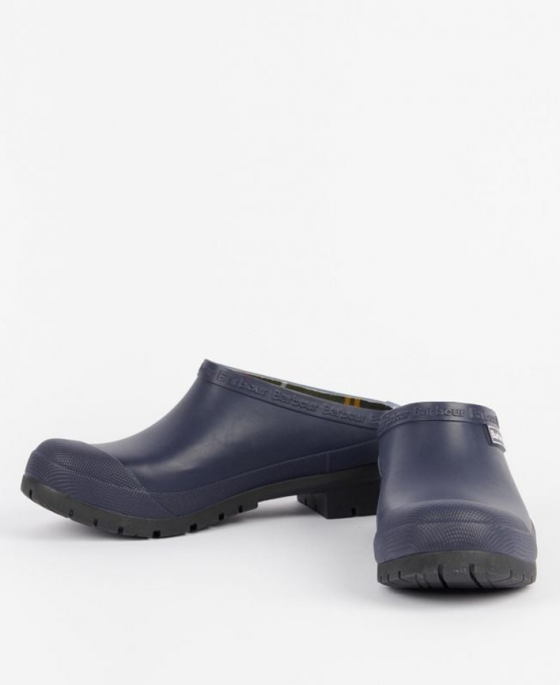 Navy Women Barbour Quinn Clogs | US-2367DJCYQ