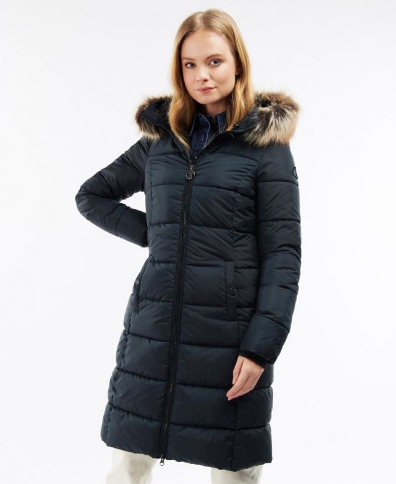 Navy Women Barbour Rosoman Quilted Jacket | US-1378WCZPR