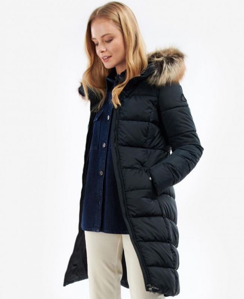 Navy Women Barbour Rosoman Quilted Jacket | US-1378WCZPR