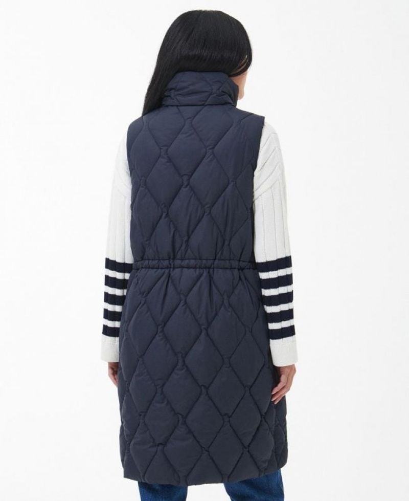 Navy Women Barbour Samphire Vest | US-5927RKLWI