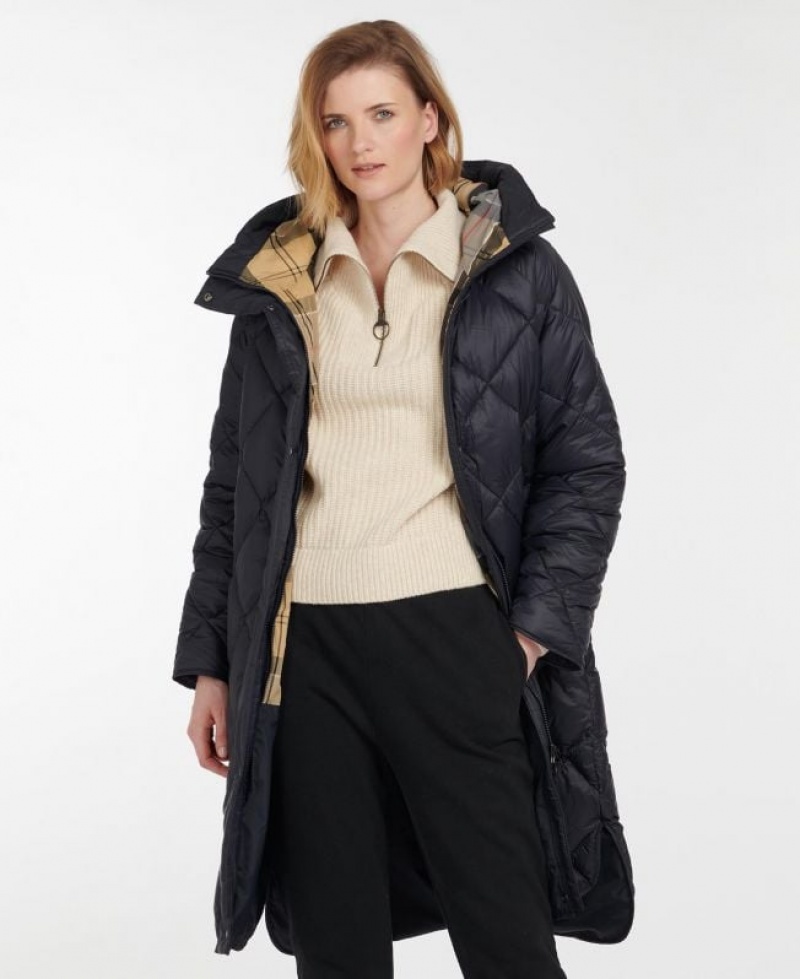 Navy Women Barbour Sandyford Quilted Jacket | US-2680NTZCI