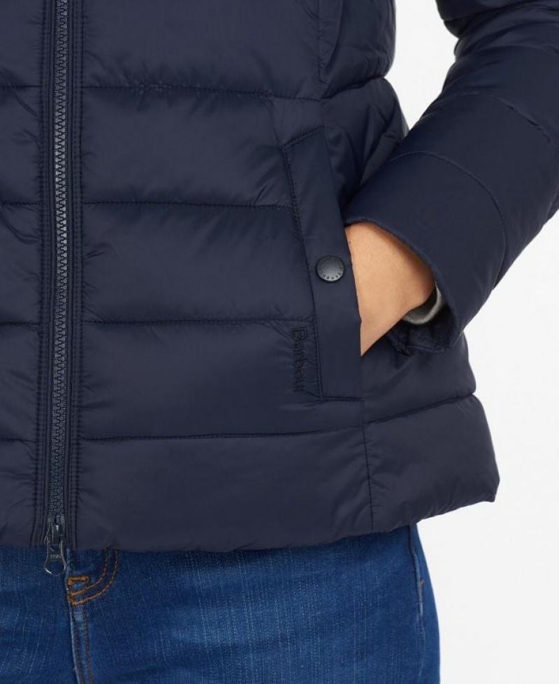 Navy Women Barbour Shaw Quilted Jacket | US-0258NLKQJ