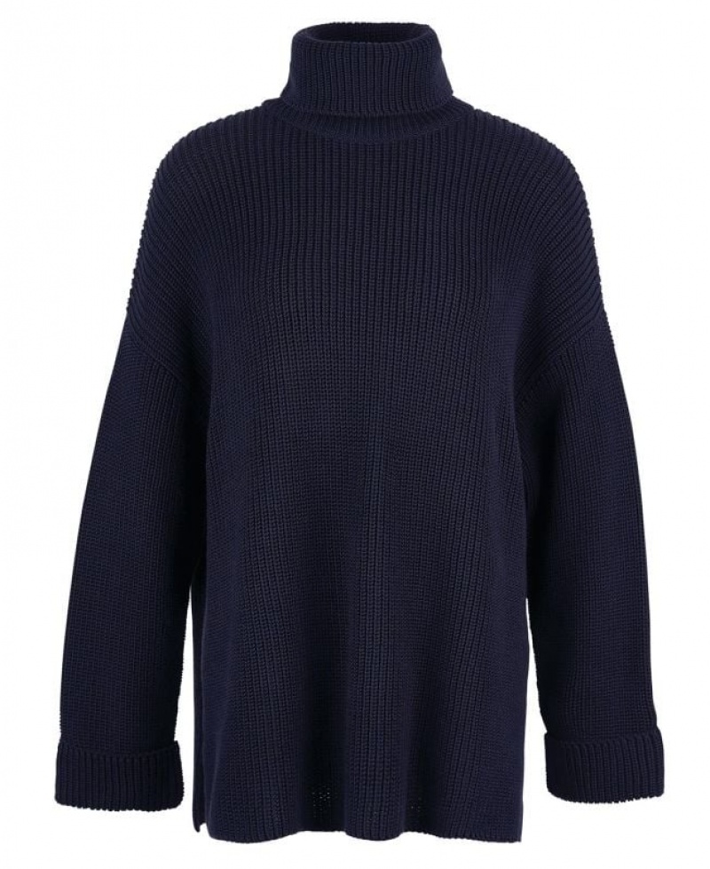 Navy Women Barbour Stitch Cape Sweater | US-4937AKYCH