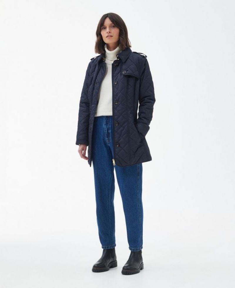 Navy Women Barbour Tummel Quilted Jacket | US-0326SZDOF