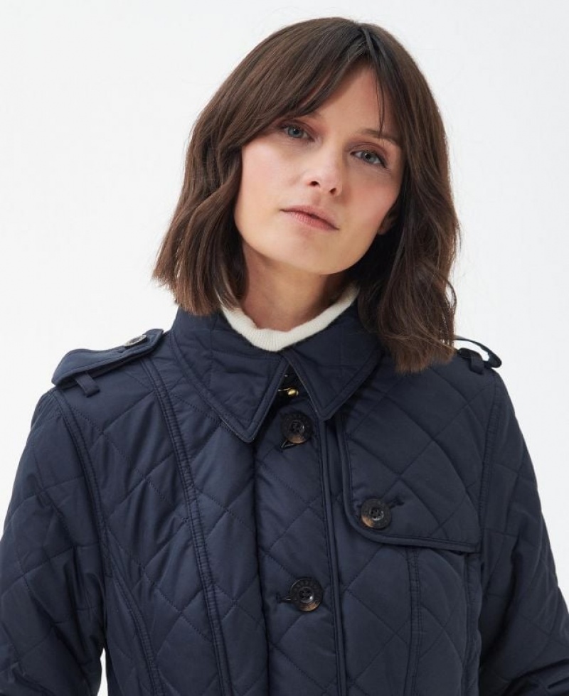 Navy Women Barbour Tummel Quilted Jacket | US-0326SZDOF