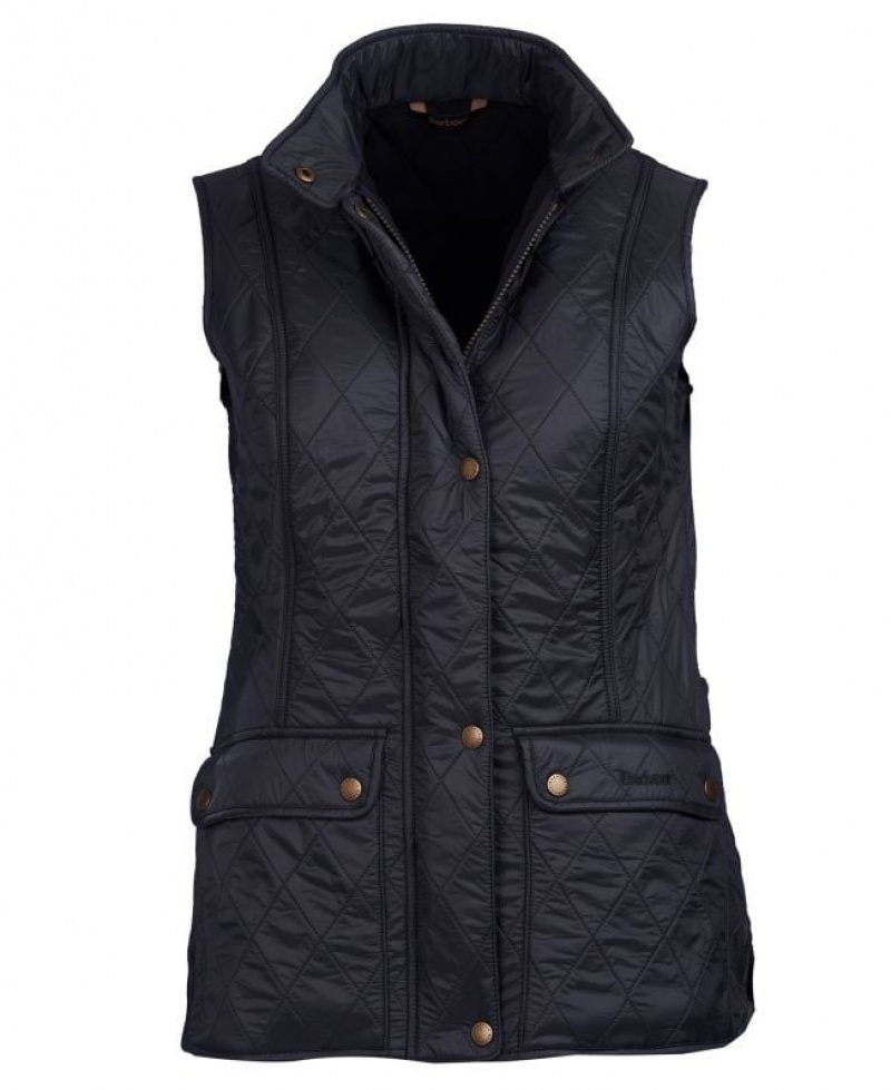 Navy Women Barbour Wray Vest | US-6279IMKTW