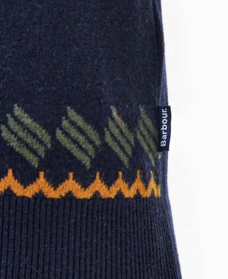 Navy / Green / Grey Men Barbour Tursdale Knitted Sweater | US-1803GMNKE