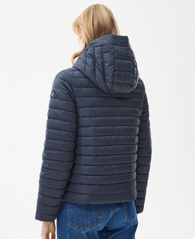 Navy / Grey Women Barbour Oxeye Quilted Jacket | US-9758FQYSU