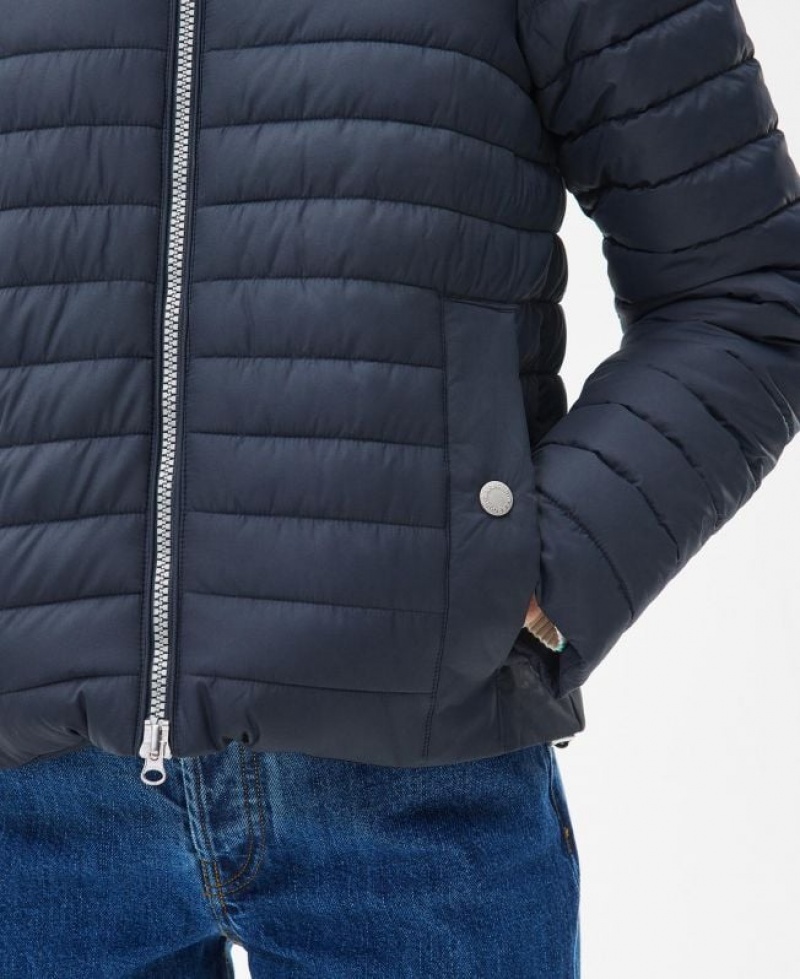 Navy / Grey Women Barbour Oxeye Quilted Jacket | US-9758FQYSU