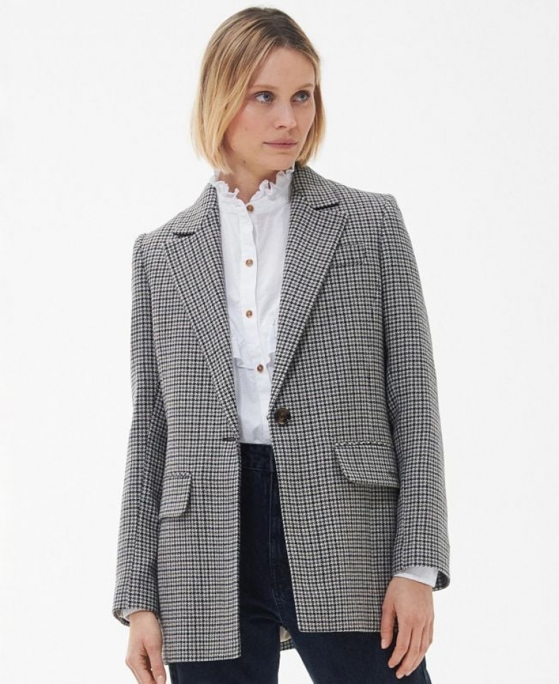 Navy / Grey Women Barbour Patrisse Tailored Casual Jacket | US-5172ZVKUJ