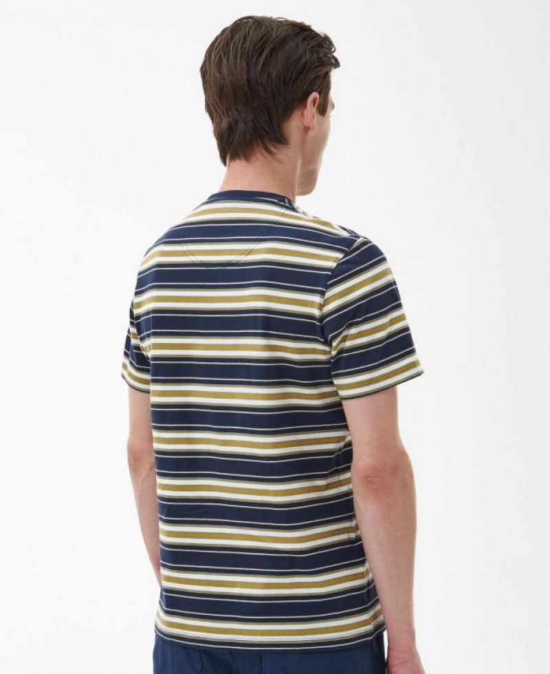 Navy / Olive Men Barbour Boldron T-Shirts | US-8361PSCAT