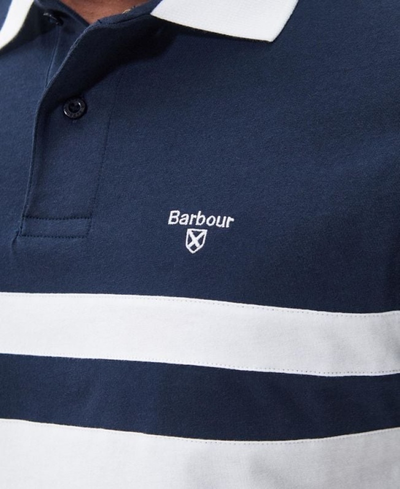 Navy / White Men Barbour Bonnington Polo Shirt | US-2095SXMDB