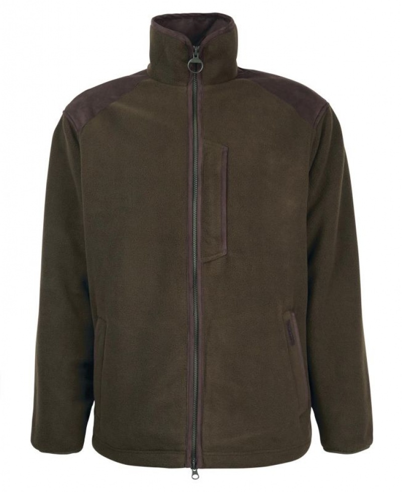 Olive Men Barbour Active Fleece | US-5938ELGZN