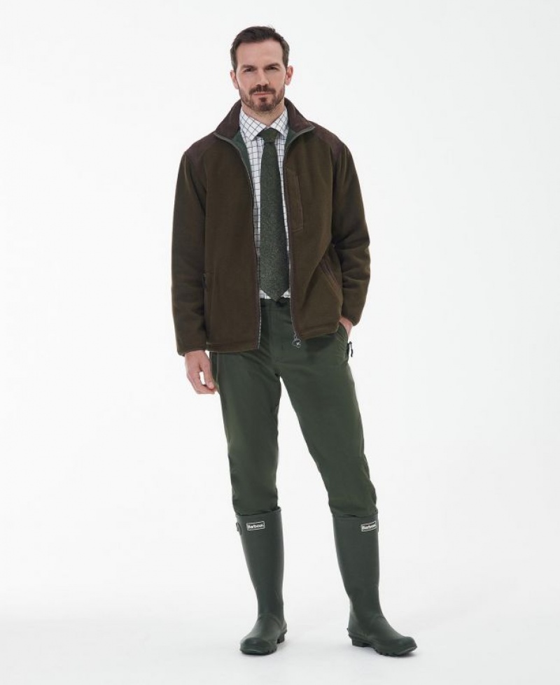 Olive Men Barbour Active Fleece | US-5938ELGZN