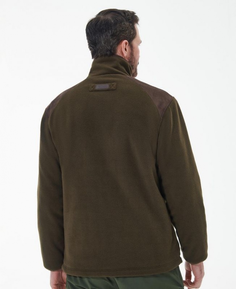 Olive Men Barbour Active Fleece | US-5938ELGZN