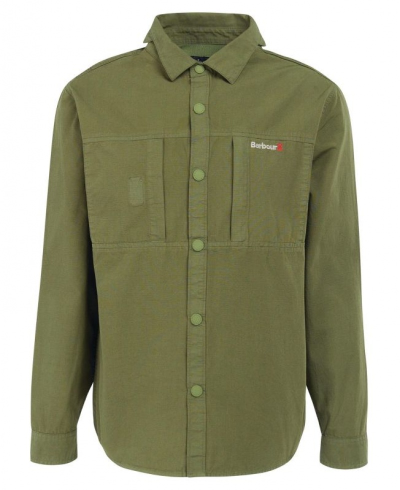 Olive Men Barbour Annan Overshirt | US-4063KHIMG