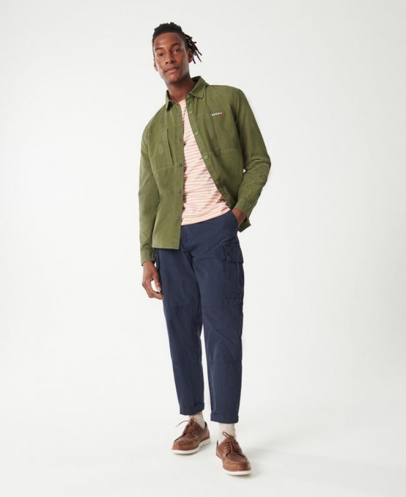 Olive Men Barbour Annan Overshirt | US-4063KHIMG