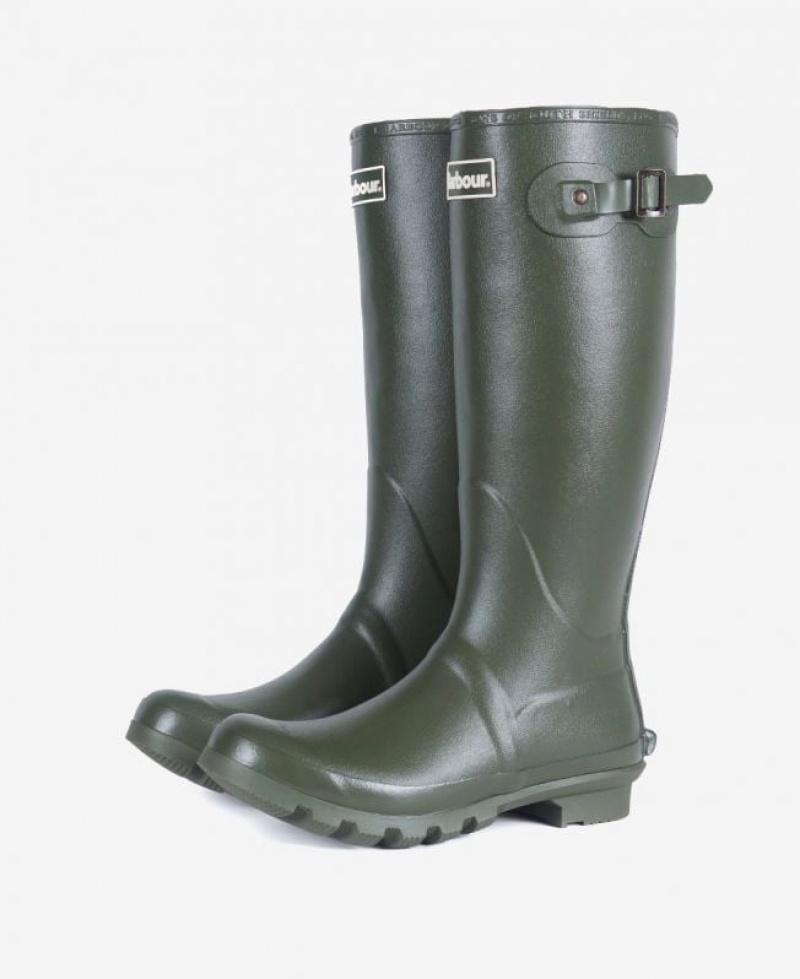 Olive Men Barbour Bede Wellington Rain Boots | US-3102LFSXH