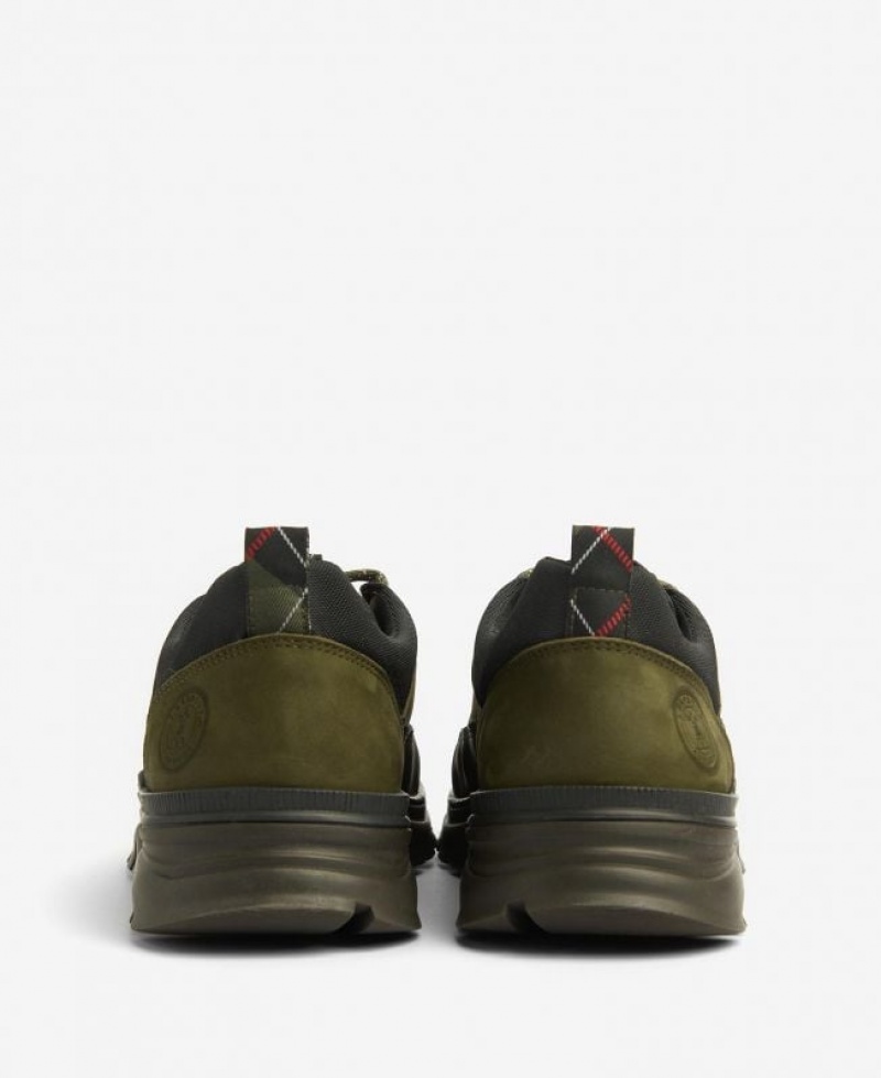 Olive Men Barbour Cain Walking Shoes | US-9472QBRIS