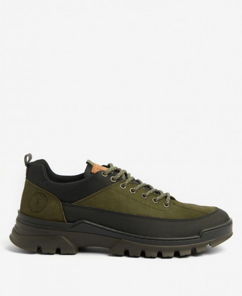 Olive Men Barbour Cain Walking Shoes | US-9472QBRIS