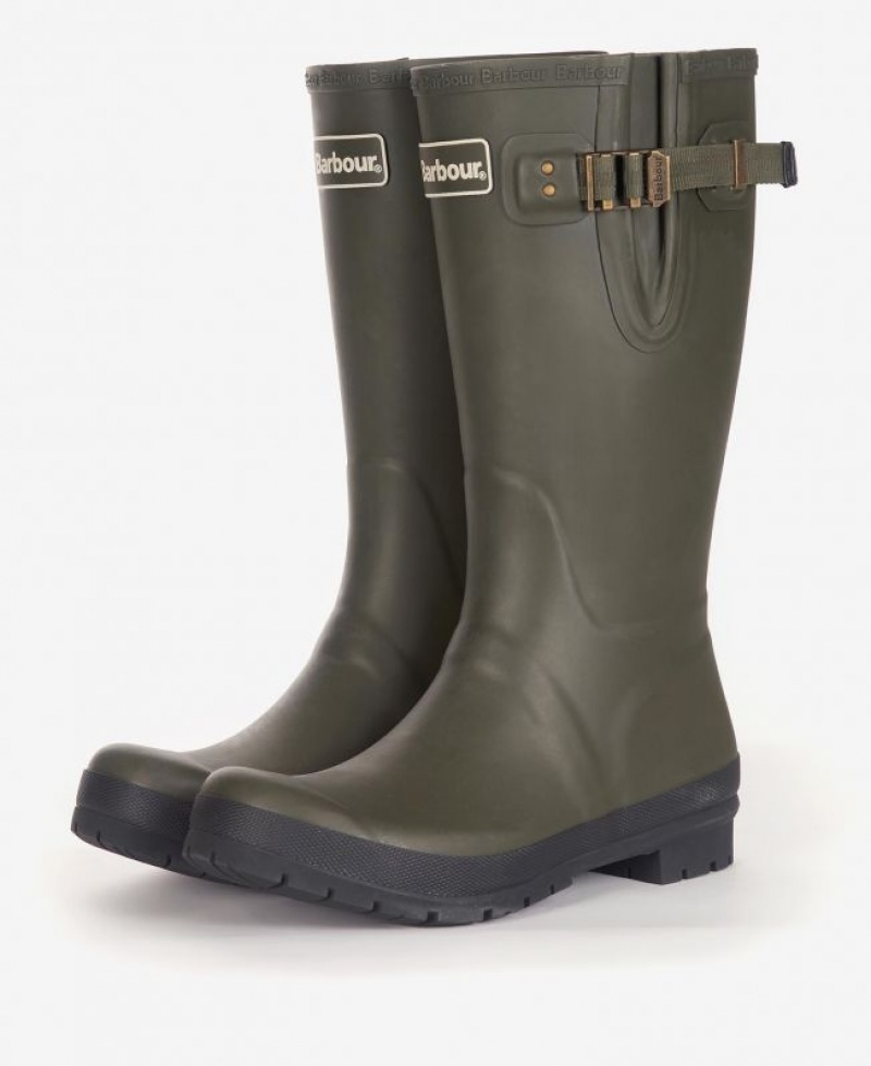 Olive Men Barbour Cirrus Wellingtons Rain Boots | US-8417GBELI