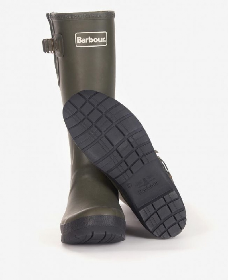 Olive Men Barbour Cirrus Wellingtons Rain Boots | US-8417GBELI