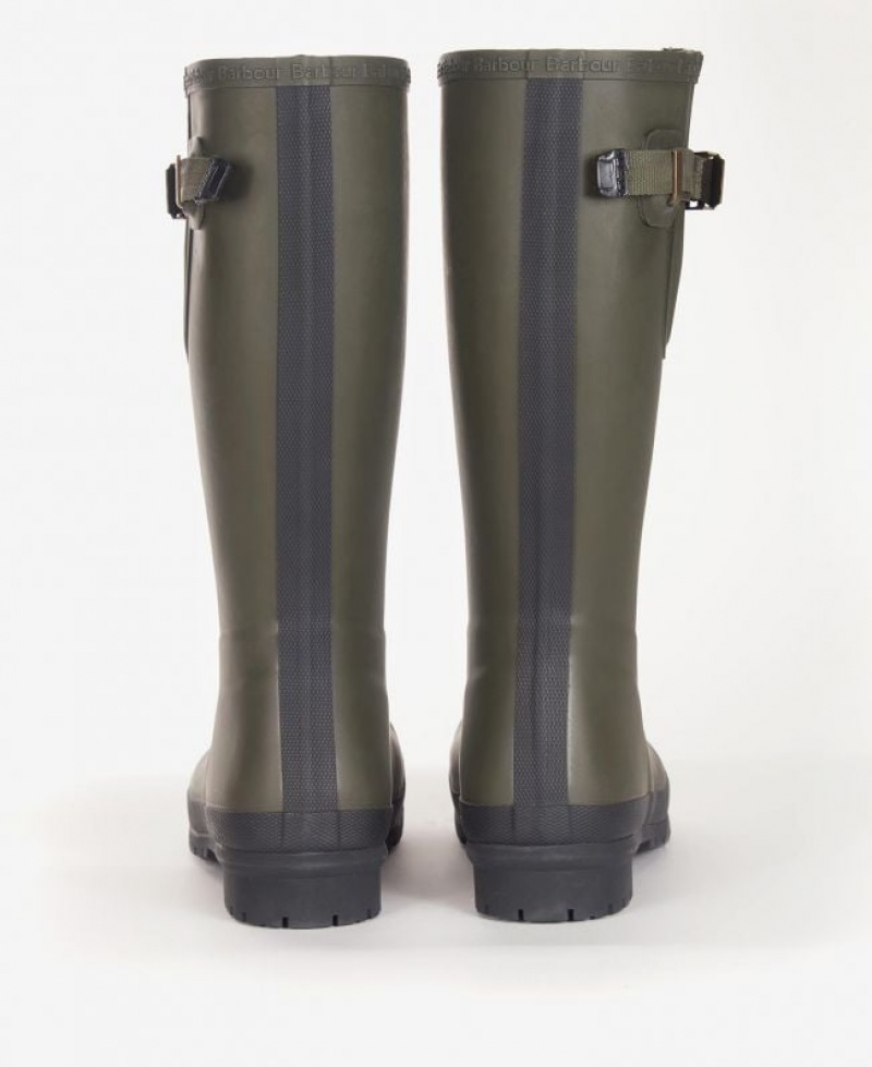 Olive Men Barbour Cirrus Wellingtons Rain Boots | US-8417GBELI