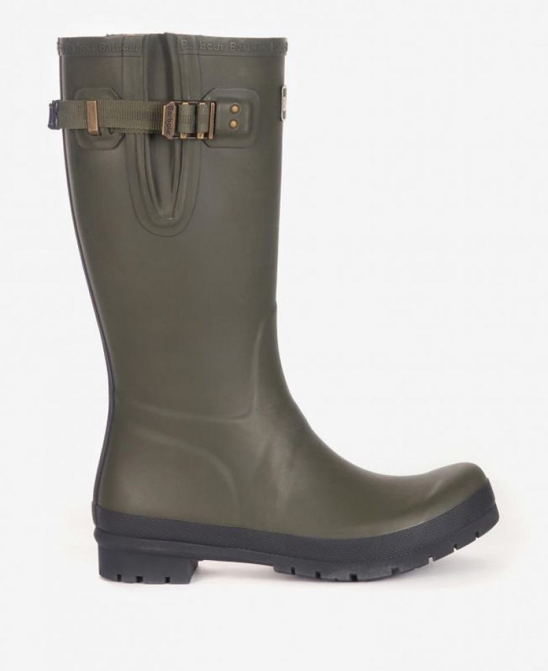 Olive Men Barbour Cirrus Wellingtons Rain Boots | US-8417GBELI