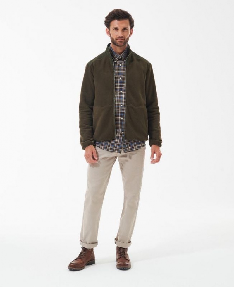 Olive Men Barbour Country Fleece | US-3974VHAUN