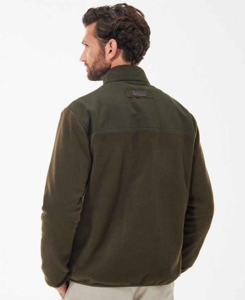 Olive Men Barbour Country Fleece | US-3974VHAUN