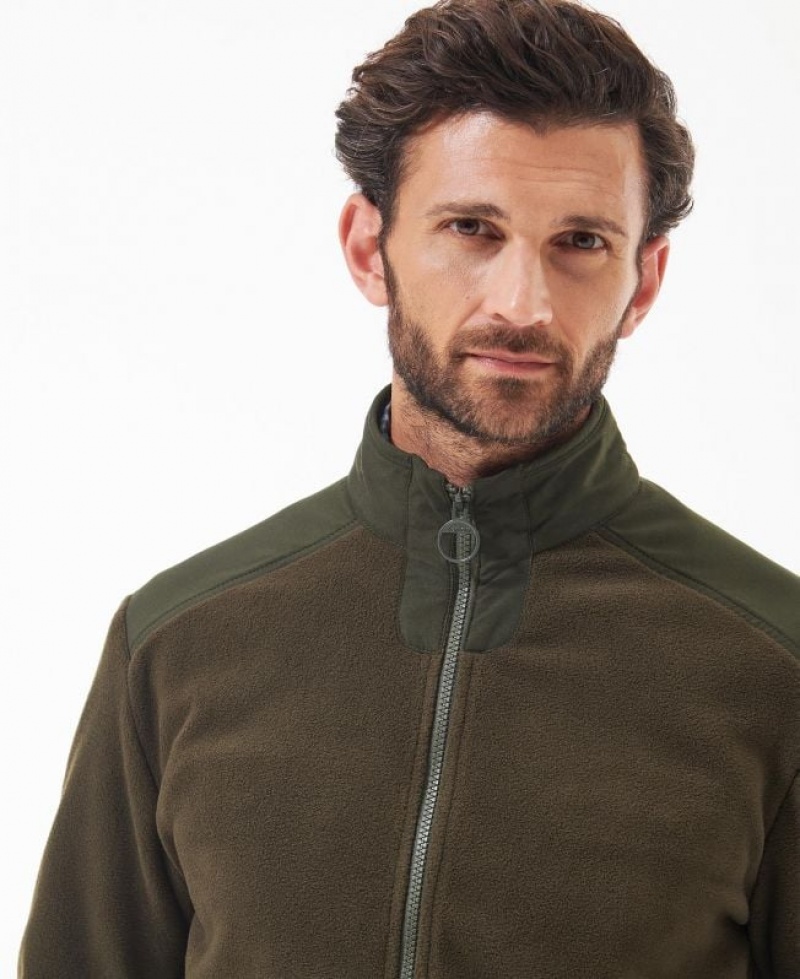 Olive Men Barbour Country Fleece | US-3974VHAUN