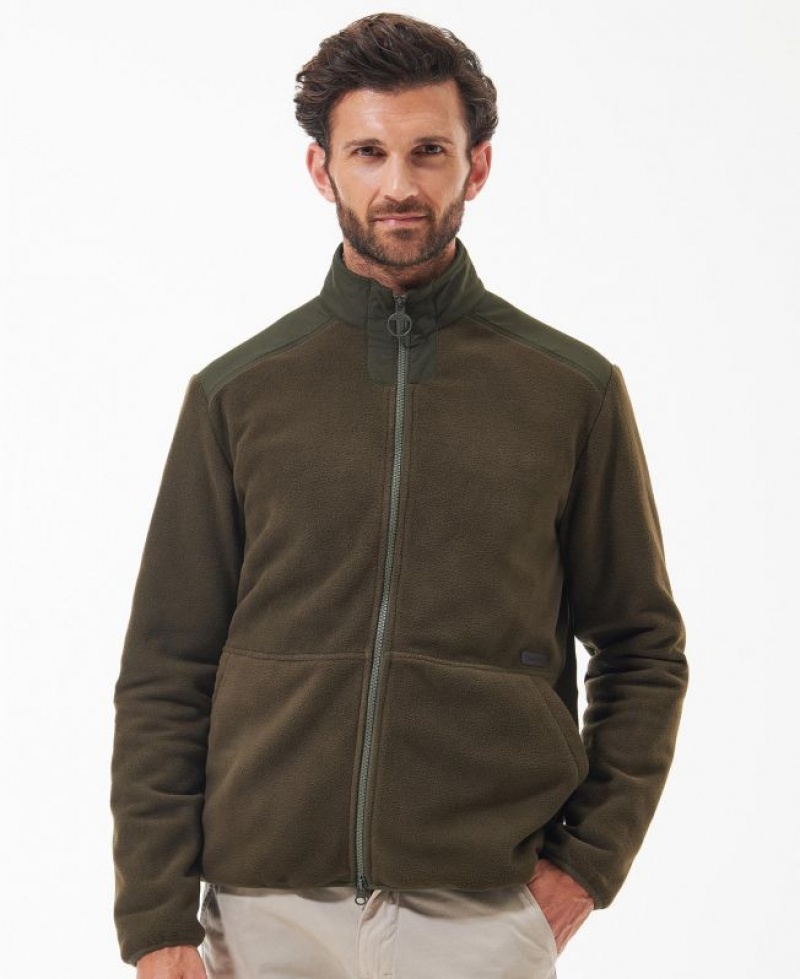 Olive Men Barbour Country Fleece | US-3974VHAUN