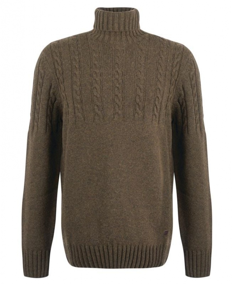 Olive Men Barbour Duffle Knitted Sweater | US-9258JQVUB