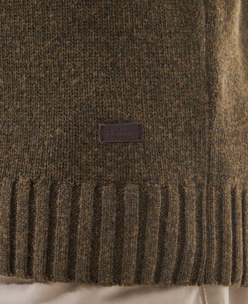 Olive Men Barbour Duffle Knitted Sweater | US-9258JQVUB