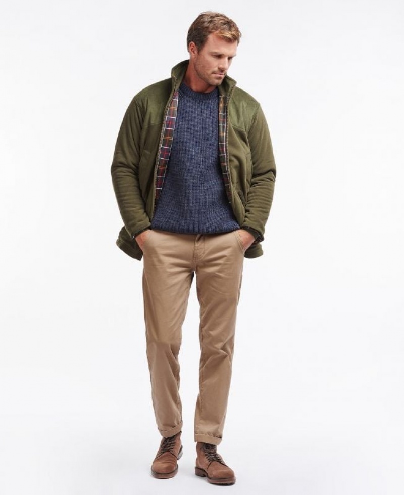 Olive Men Barbour Dunmoor Fleece | US-2638OMAPV