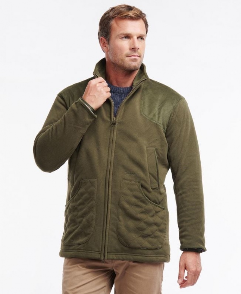 Olive Men Barbour Dunmoor Fleece | US-2638OMAPV