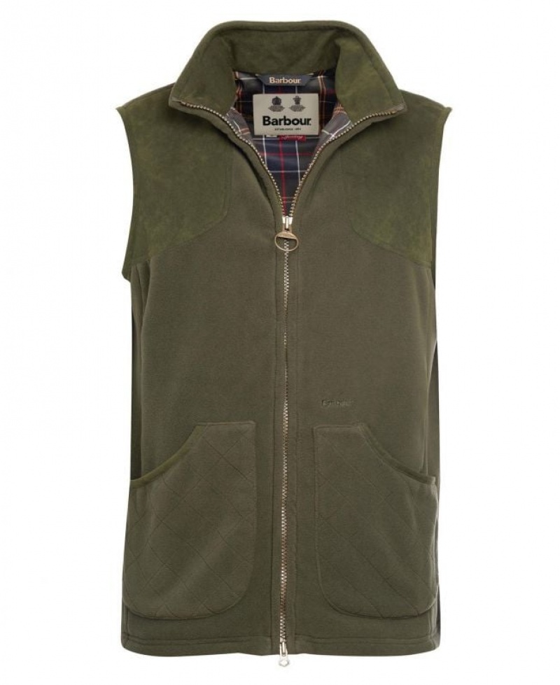 Olive Men Barbour Dunmoor Vest | US-4257LRZXS