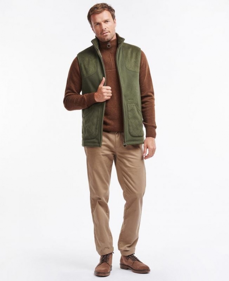 Olive Men Barbour Dunmoor Vest | US-4257LRZXS