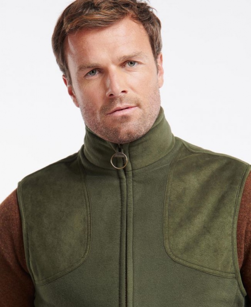 Olive Men Barbour Dunmoor Vest | US-4257LRZXS