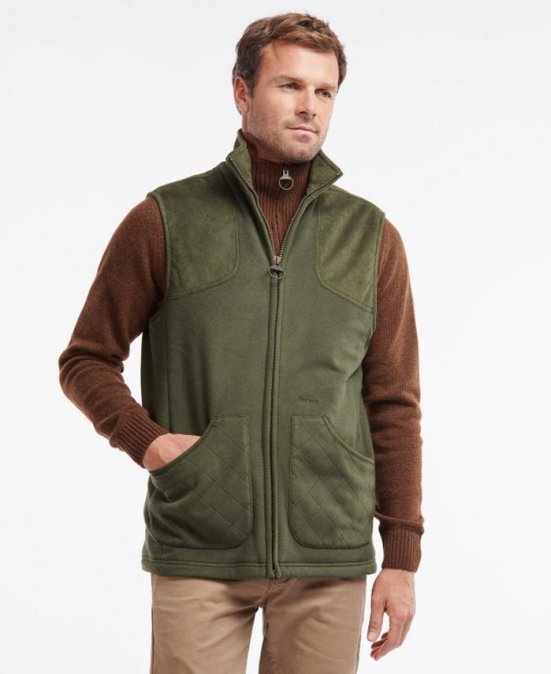 Olive Men Barbour Dunmoor Vest | US-4257LRZXS