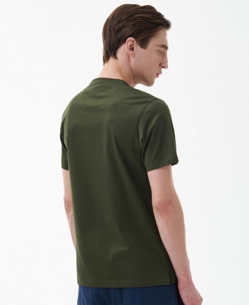 Olive Men Barbour Durness Pocket T-Shirts | US-3806HQFML