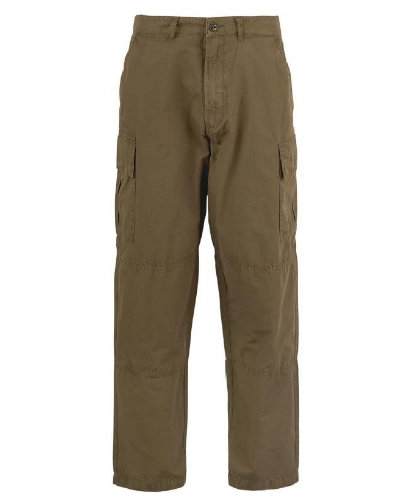 Olive Men Barbour Essential Ripstop Cargo Pants | US-6091DAWJR