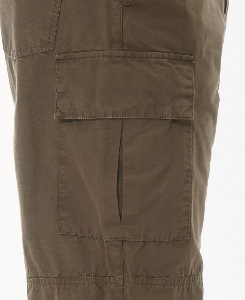 Olive Men Barbour Essential Ripstop Cargo Pants | US-6091DAWJR