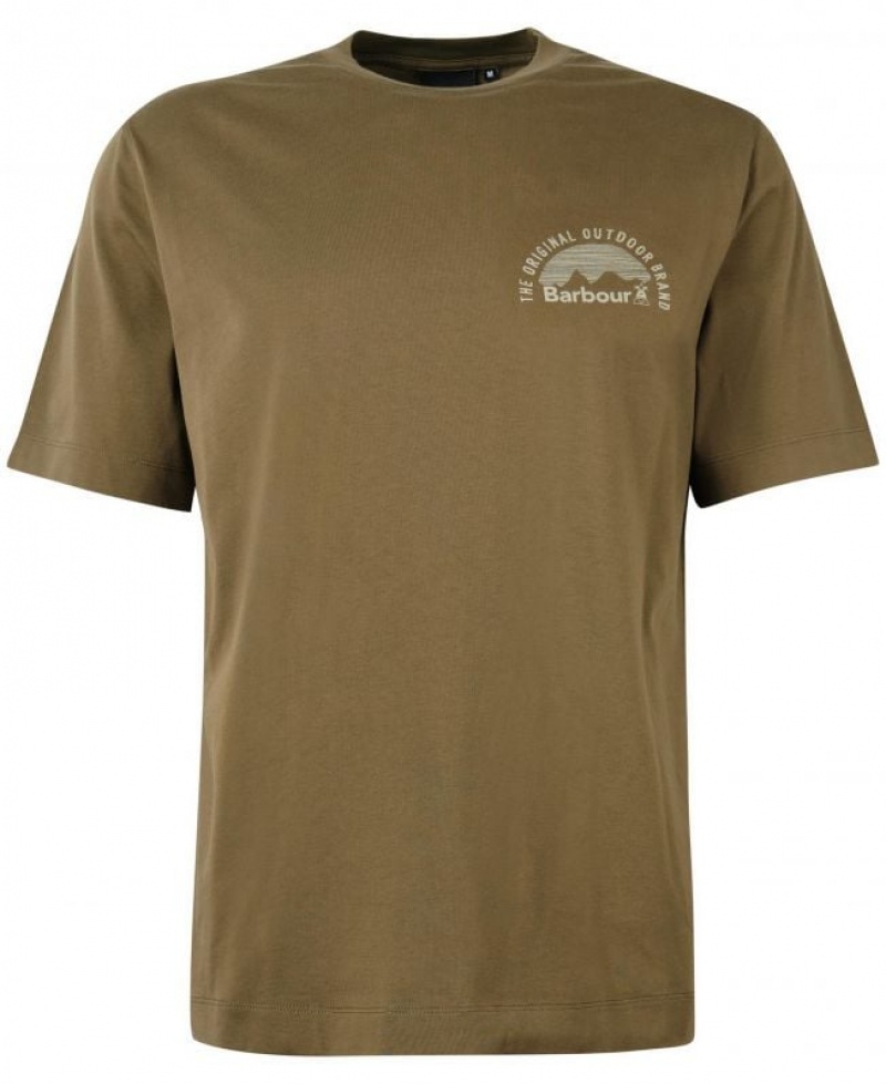 Olive Men Barbour Haydock T-Shirts | US-0621MDTER