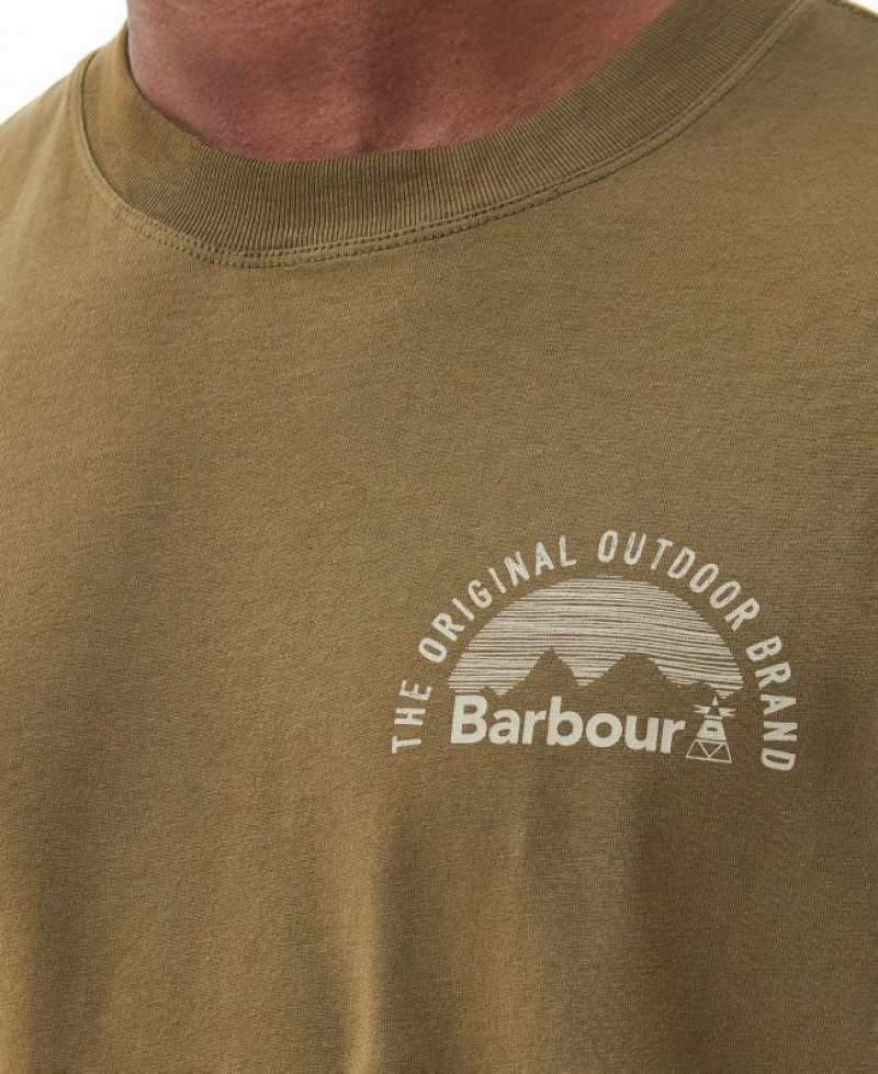 Olive Men Barbour Haydock T-Shirts | US-0621MDTER