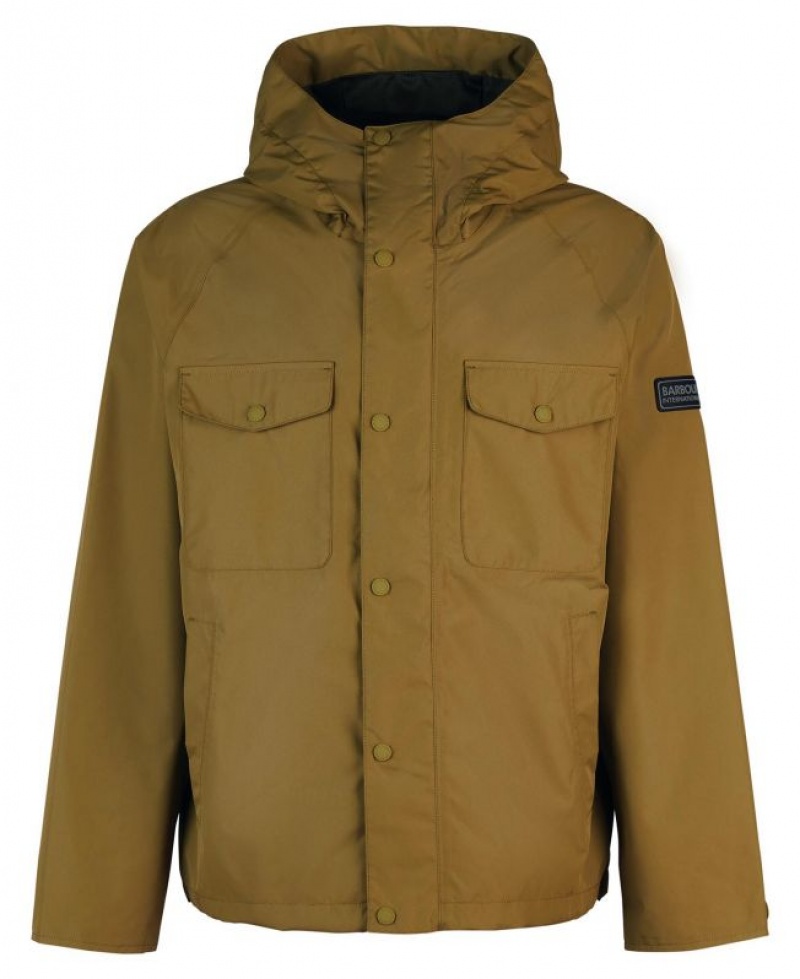 Olive Men Barbour International Abbots Waterproof Jacket | US-3594EHZKI